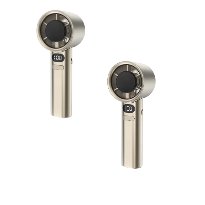 Portable Handheld Fan Cooling Fan with Digital Display USB Rechargeable 3-Speed Adjustable Wind High-speed For Travel Outdoor
