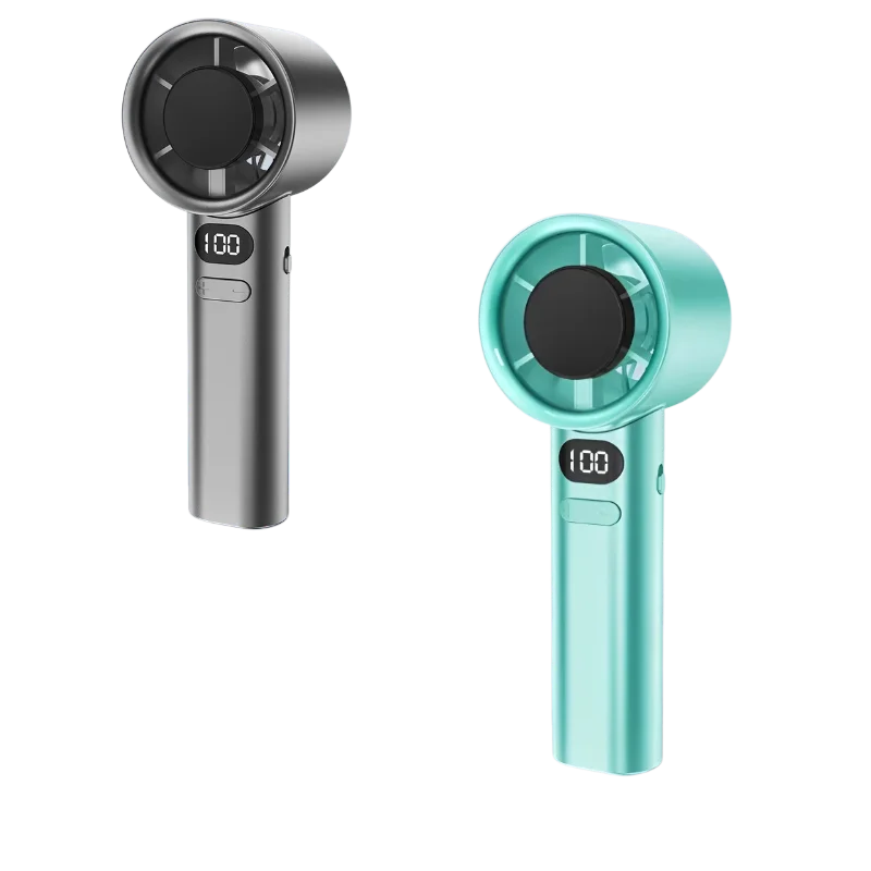 Portable Handheld Fan Cooling Fan with Digital Display USB Rechargeable 3-Speed Adjustable Wind High-speed For Travel Outdoor