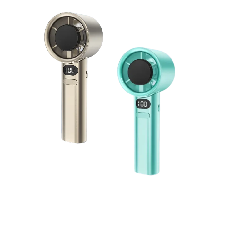 Portable Handheld Fan Cooling Fan with Digital Display USB Rechargeable 3-Speed Adjustable Wind High-speed For Travel Outdoor